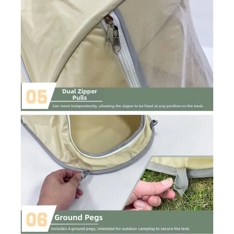 Portable Pop Up Dog Tent Sun Protection Breathable Waterproof Pet House Bed For Small Medium Dogs Foldable Outdoor Camping view 5