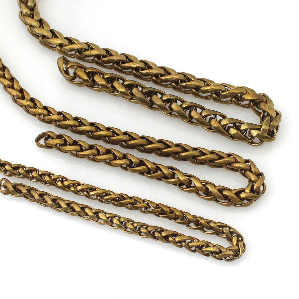 1 meter Solid brass Open curb Link Chain Necklace Wheat Chain 6/8/10mm none-polished Bags Straps Parts DIY Accessories DM194