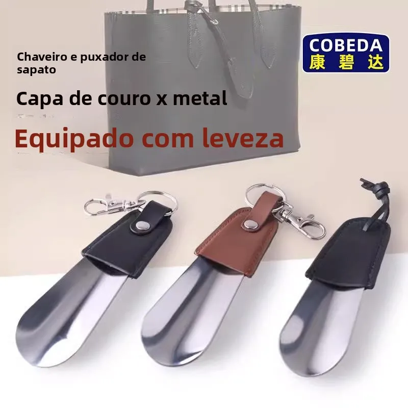 chaveiro-de-couro-em-aco-inoxidavel-com-calcadeira-design-pratico-para-casa-e-vida-acessorio-de-calcado-utilitario
