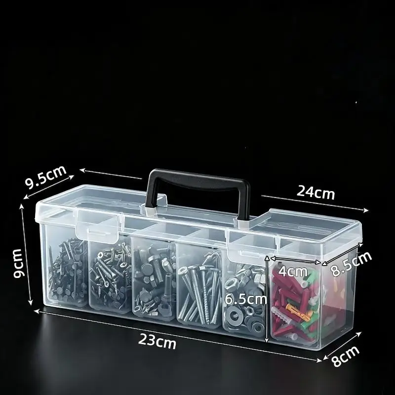 Stackable Tool Parts Storage Box Set 1/7Pcs Multi-Compartment Organizer Sorting Case for Home Garage Workshop Hardware Storage