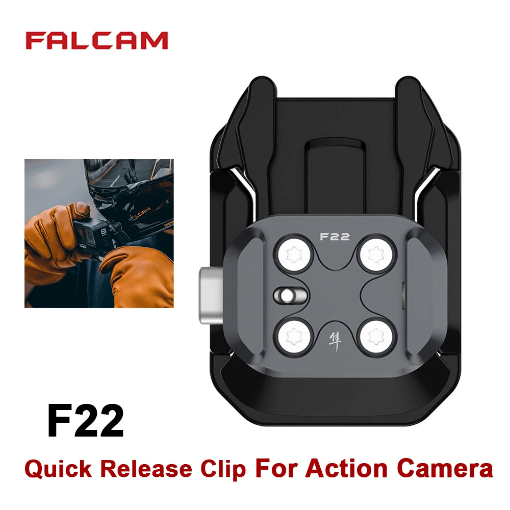 

Falcam F22 Action Camera Quick Release Clip with Standard Bayonet Mount for Action Cameras Gopro Hero 11 10 9 8 7 6 5 4 3 Osmo