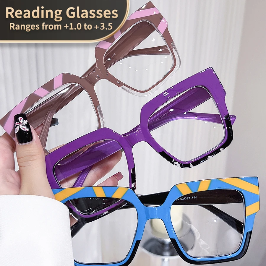 Retro-Katzenaugen-Lesebrille für Männer & Frauen - Vintage Klarer PC-Rahmen, +1,0 bis +3,5 Vergrößerung Computer- & Laptop-Zubehör