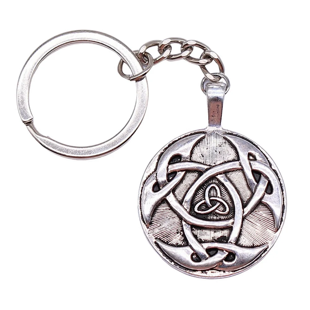 1pcs Triquetra Knot Symbols Triqueta Keychain for phone diy accessories jewellery making supplies supplies Ring Size 28mm