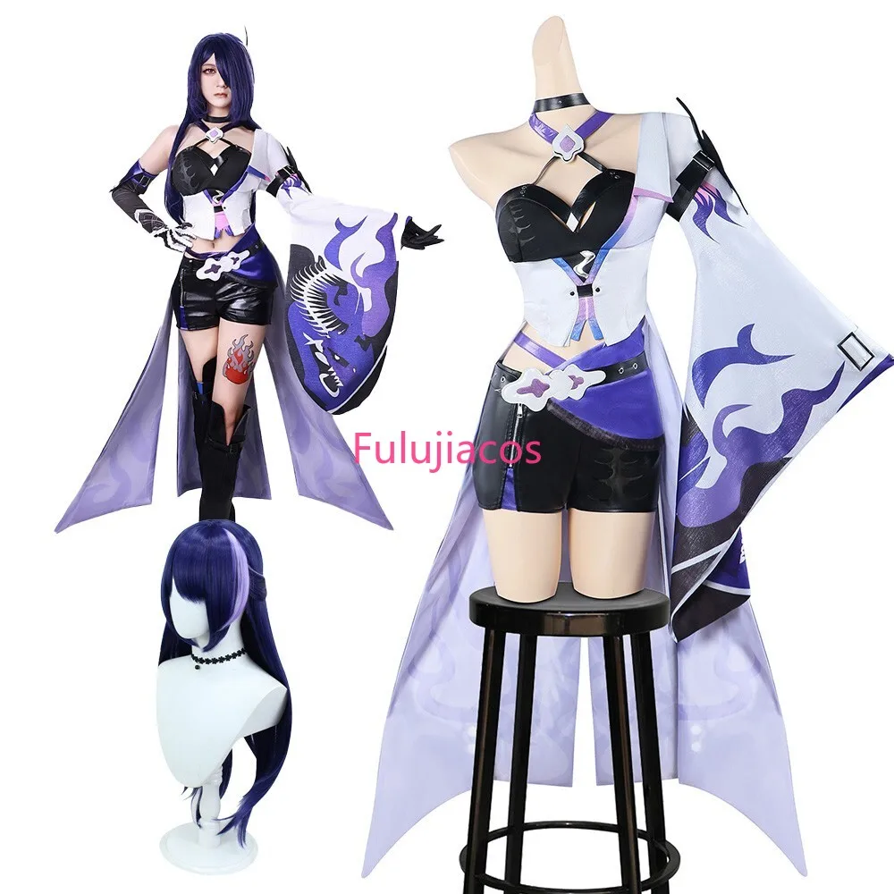 

Fulujiacos Rail Main Acheron Women's Cosplay Costume for Halloween Carnival