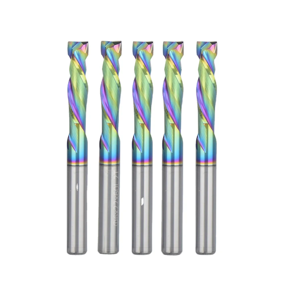 Weix USA Hot-Selling 3/8 Diameter CNC Extreme Tool Coated Compression Mortise Spiral End Mill Router Bit