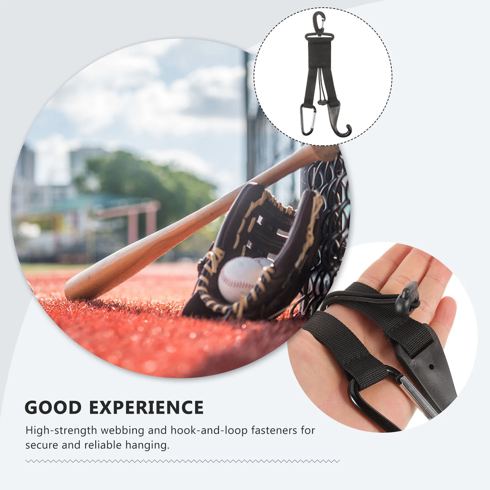 

Baseball Softball Gear Hanger Multi-Functional Design for Hanging Bats Gloves Backpacks High-Strength Webbing Portable