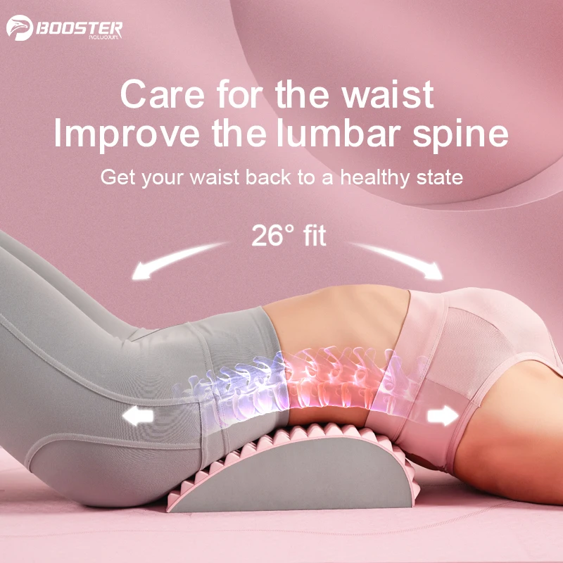 

Booster Multi-Level Adjustable Back Massager Stretcher Waist Neck Fitness Lumbar Cervical Spine Support Pain Relief Yoga