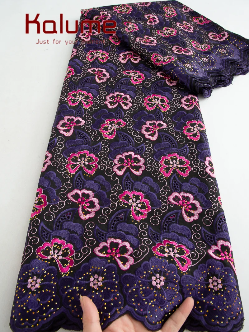 ผ้าลูกไม้ Kalume Lace 2025 คุณภาพสูง ผ้าลูกไม้ฝ้ายแอฟริกันในสวิตเซอร์แลนด์ ผ้าลูกไม้สวิสไนจีเรีย วัสดุสำหรับตัดเย็บชุดผู้หญิง