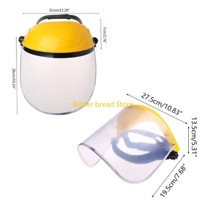 W89C Clear Full Face Shield Safety Helment Helment Mask for Automotive Construction