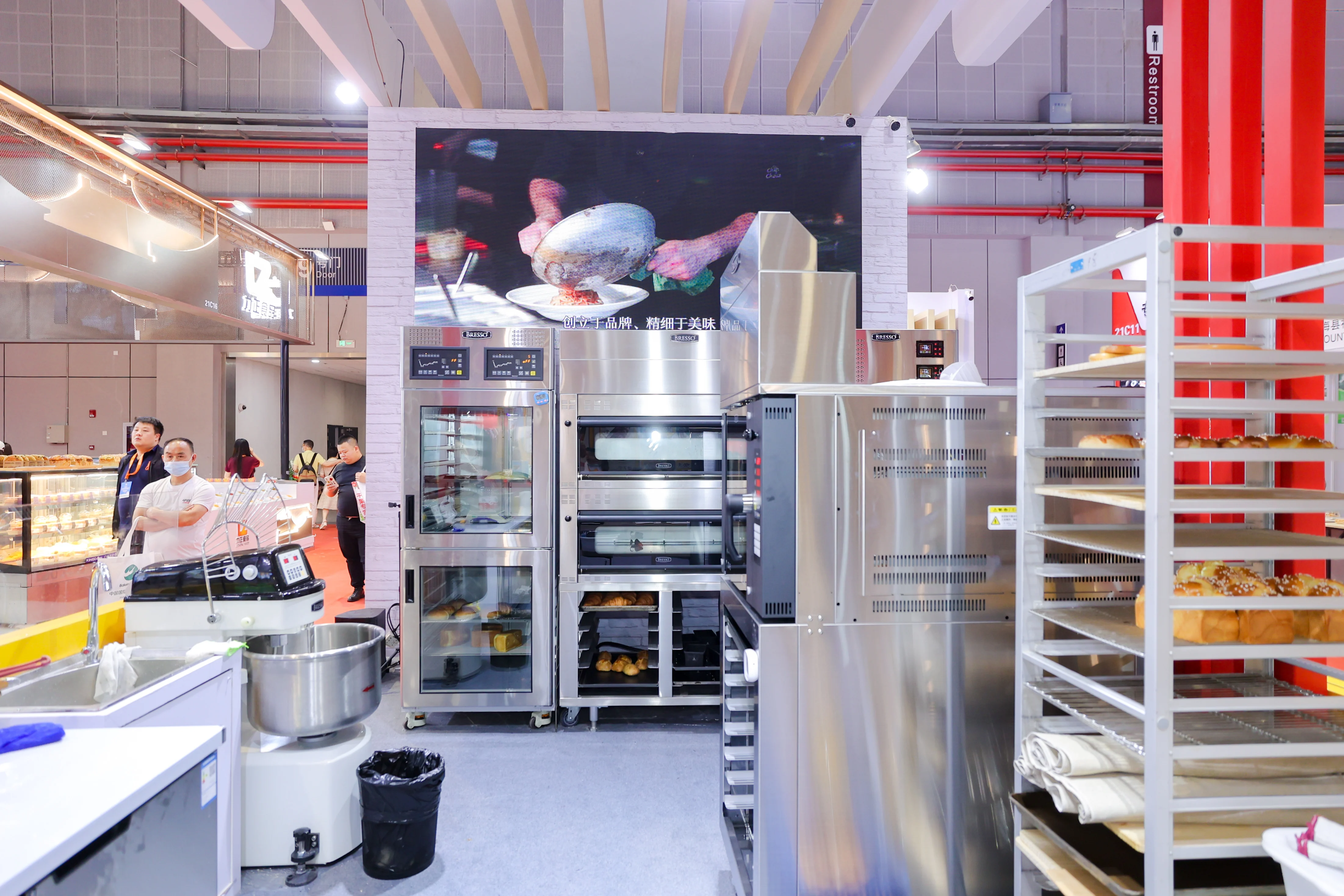 الصين سعر الجملة 2 طبقة 4 صواني فرن الخبز الكهربائي المدمج في أفران لصنع معدات المخابز الخبز