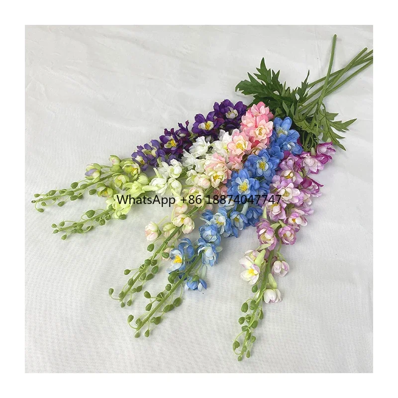 

Single Meimei Delphinium For Decoration Mariage Artificial Wholesale Flowers