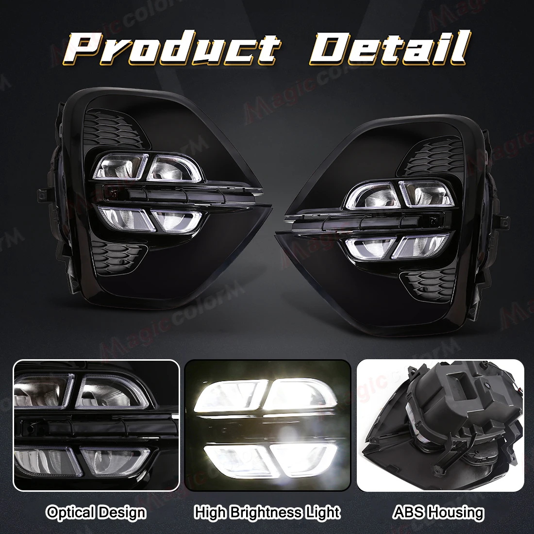 LED DRL لكيا سبورتاج KX5 2019 2020 الولايات المتحدة آسيا نوع النهار تشغيل أضواء سيارة مصابيح الضباب الأبيض النهار الجبهة الوفير المصابيح الأمامية