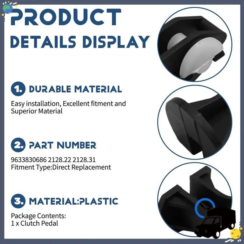 

Lasting Plastic Clutch Pedal 2128.22 2128.31 9633830686 For BERLINGO 1996-2008 XSARA 1998-2005 306