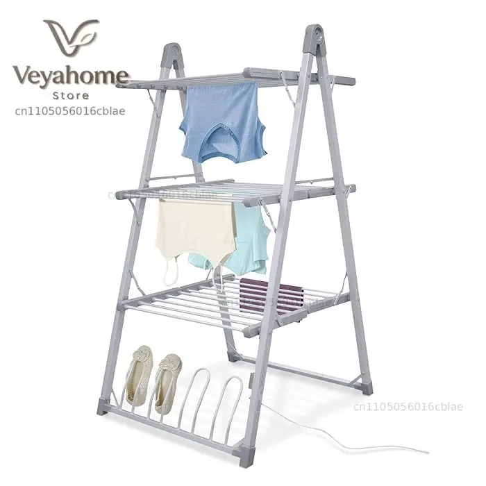 3 Tiers PP Material Towel Rack Mounted Standing Heated Towel Rack With Shoes Bracket