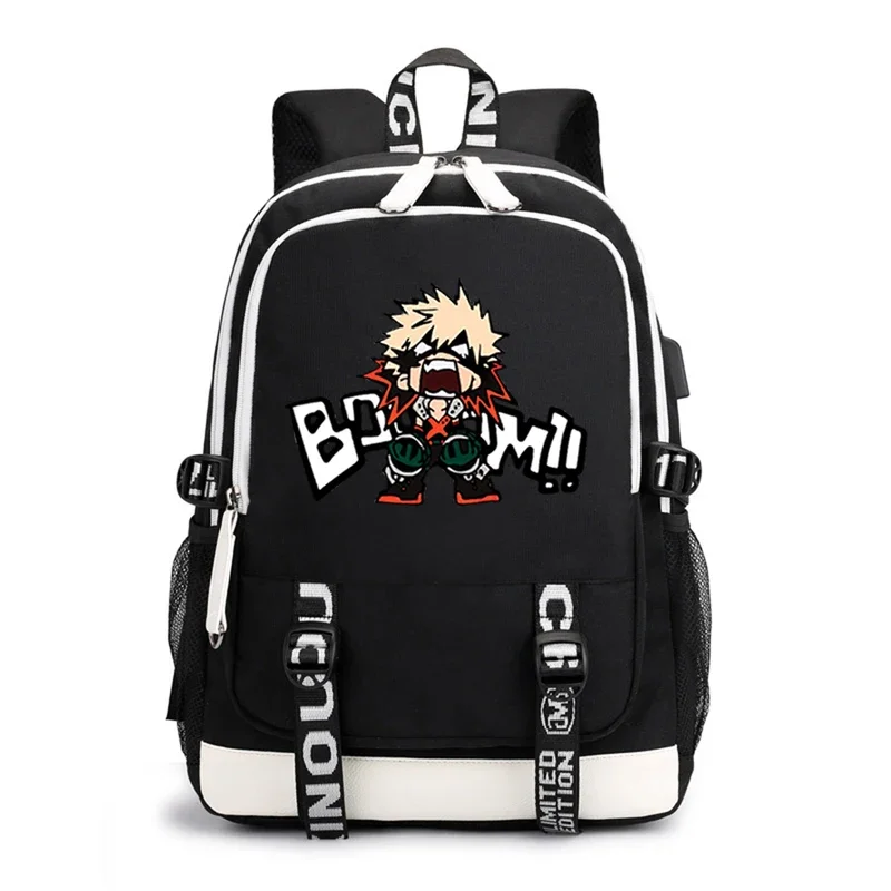 My Hero Academia Anime Backpack Bakugou Print Schoolbags High Capacity Shoulderbags MHA Cosplay Laptop Bags Travelbags 2024