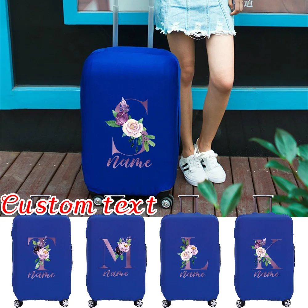 

Персонализированное индивидуальное имя, толстая эластичная крышка коробки на тележке, 18-32 дюйма, защита, пыленепроницаемые дорожные аксессуары, чехлы для багажа