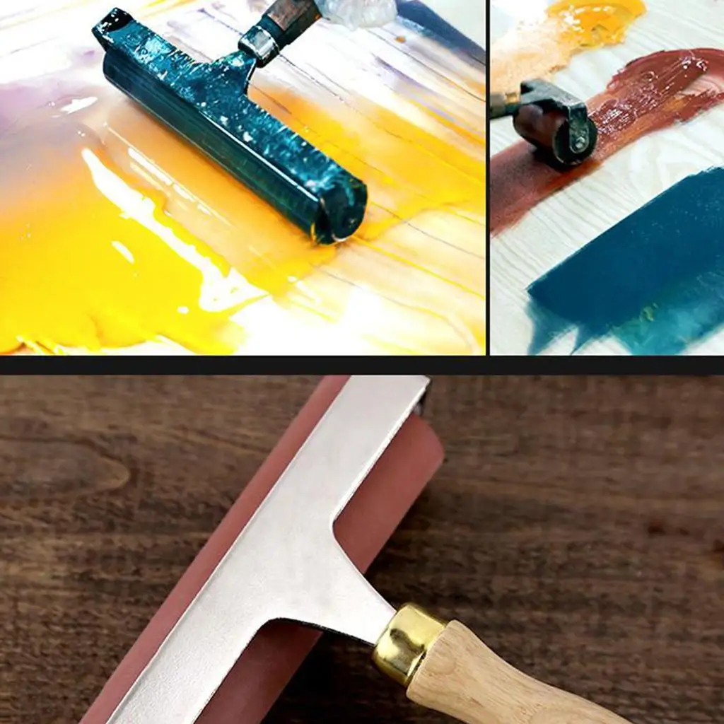Rubber Brayer Roller Hard Print Ink Roller for Painting Craft Supplies and Printmaking Block Printing Tool