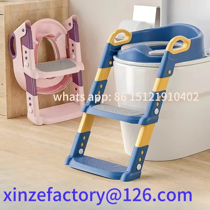 

Customizable New Stepped Children's safety Toilet Foldable Foot Stool Multi-functional Toilet Training