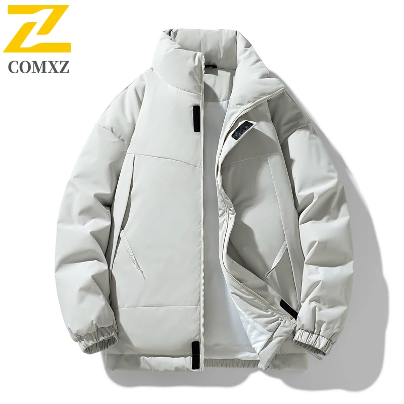 

Men Cotton Jacket 2025 Edition Cotton Thickening Cold Protection Warmth Stand Up Collar Down Jacket Outdoor Leisure Winter Coat
