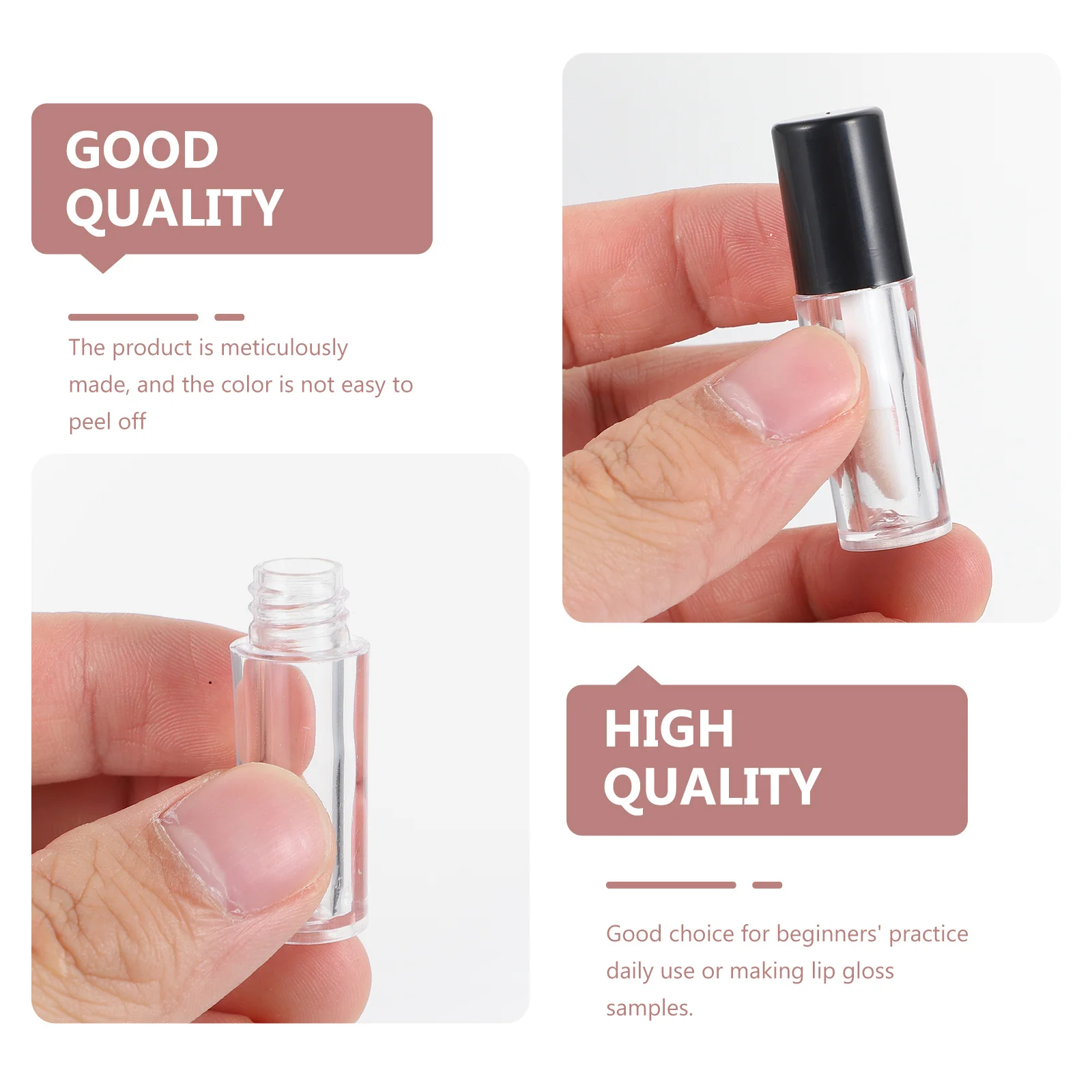 10 個のチューブ 1 2ml リップグロスチューブ クリア詰め替え可能 漏れ防止 軽量 DIY 口紅容器 グロスボトル