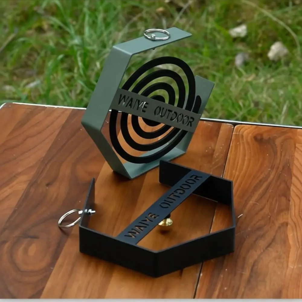 Creative Metal Mosquito Coil Rack For For Waiye Hexagon Hanging Stand Outdoor Camping Garden Backyard Portable Burner Tool