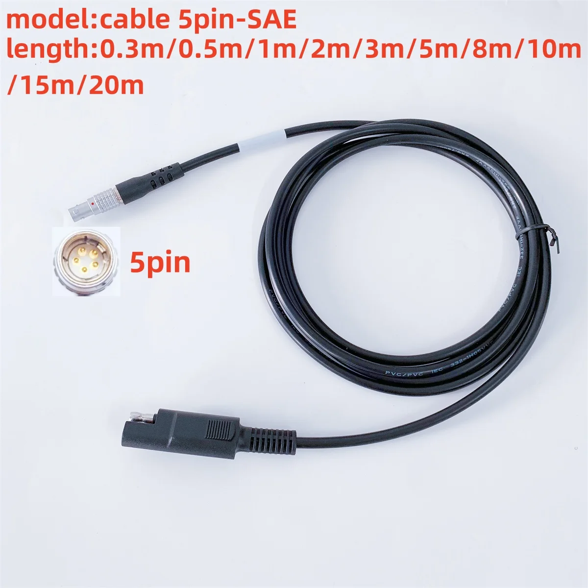power cable 5pin-SAE Applicable to South S86 G1 G3 G6 G7 T3 GPS to external battery Stonex S850A S9 S10 UniStrong G970 G990 cab