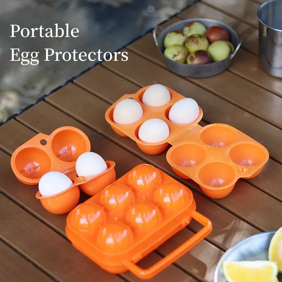 

Outdoor Shockproof Egg Carton Handheld Portable Egg Protection Tray PP Material Egg Tray Storage Camping Hiking