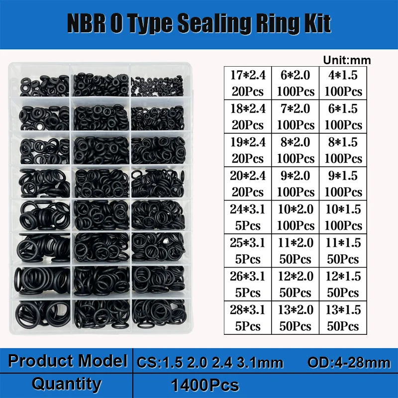 VMQ NBR FKM O-Ring Silikon Roter O-Ring Schwarzer Nitrilkautschuk O-Ring Autodichtungen Korrosion Hochtemperatur-Ölbeständiger Dichtungsscheibe – Detail 20
