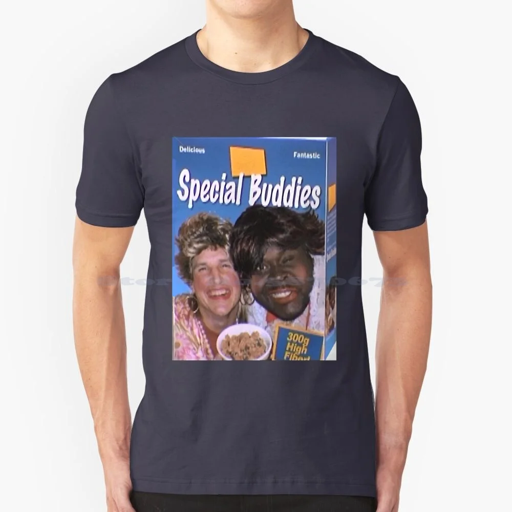 Rob Big Special Buddies Cereal Gifts Idea T Shirt 100% Cotton Tee Rob Big Special Buddies Cereal Idea Black And White Funny