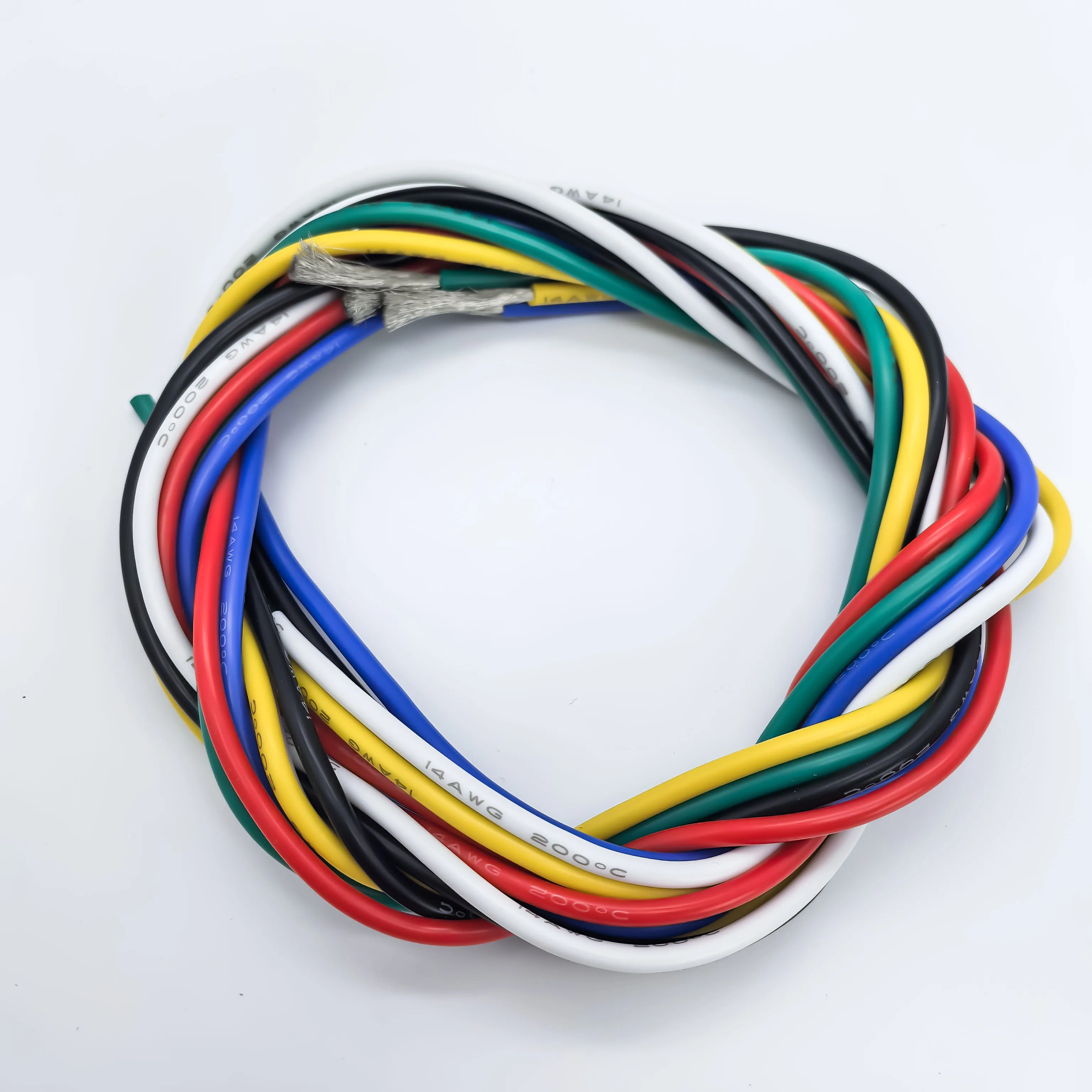 6 Colors, 3 M/10 Ft. Per Set, 16/18/28/24/26/28/30 AWG Stranded Tinned Copper Hookup Wire Per Set