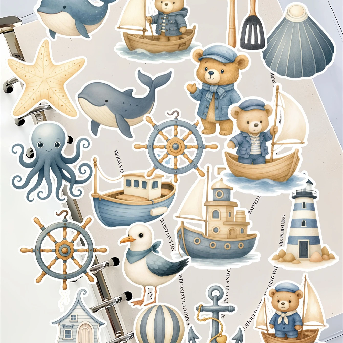 

20pcs Stickers cute sailor bear Cartoon Cute Animal Stickers DIY Diary Decor Stickers Scrapbook Stationery Supplies journal