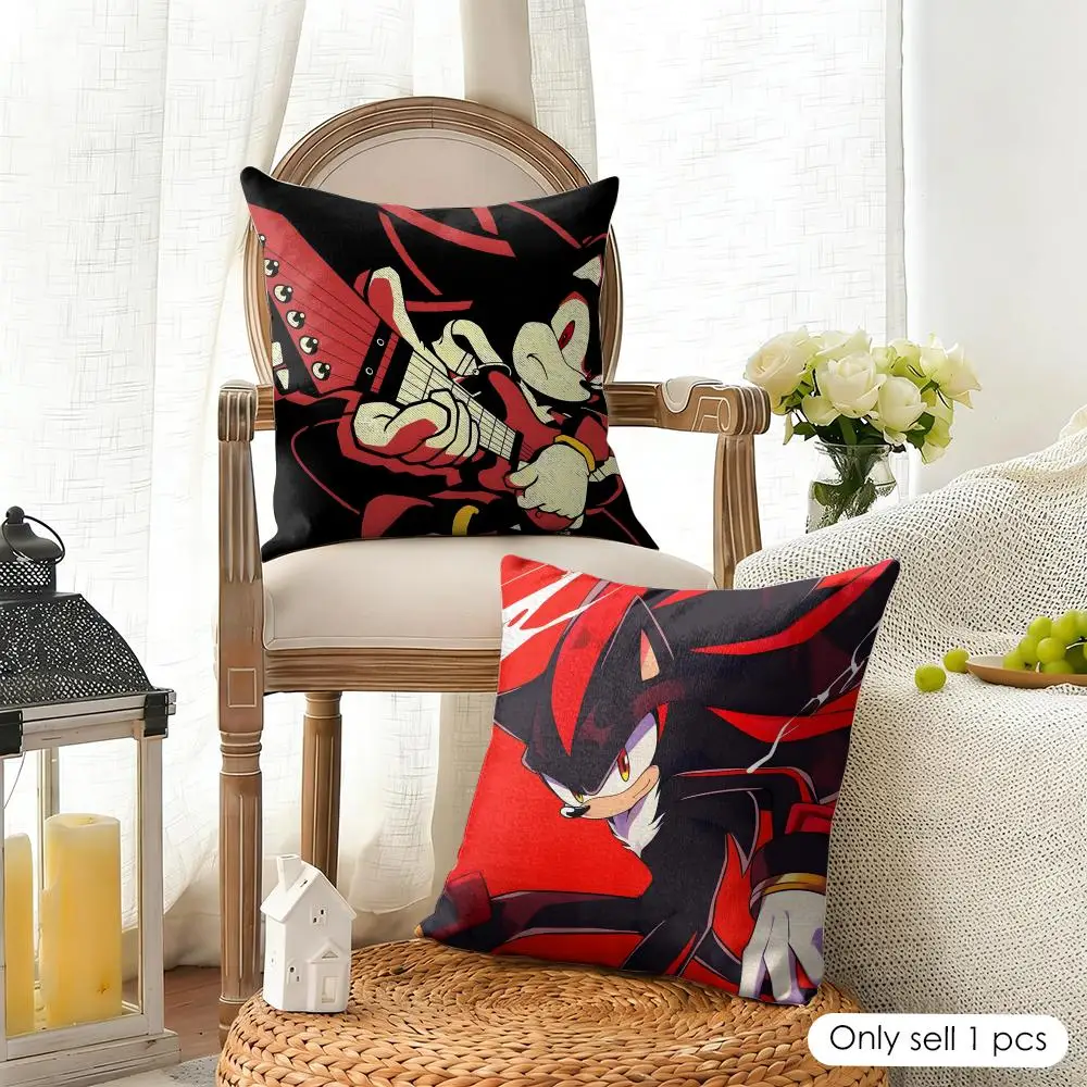 Game Shadow The H-Hedgehog Cushion Cover Organic Linen Square Pillow Case Durable Non-Allergenic And Kind To Skin