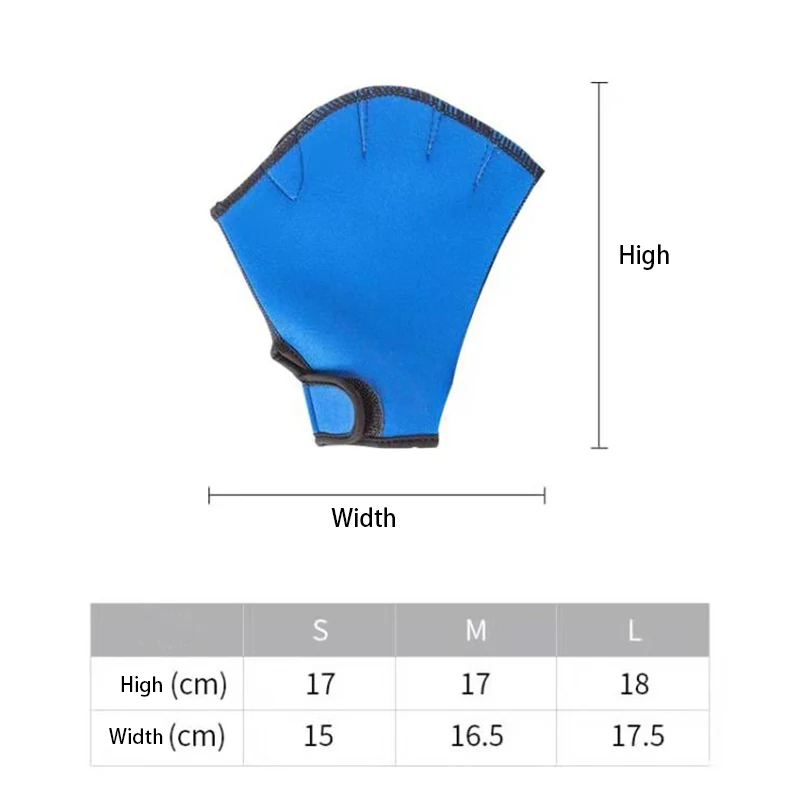 زوج واحد من قفازات السباحة تيك للياقة البدنية ومقاومة للماء، قفازات للتدريب بدون أصابع