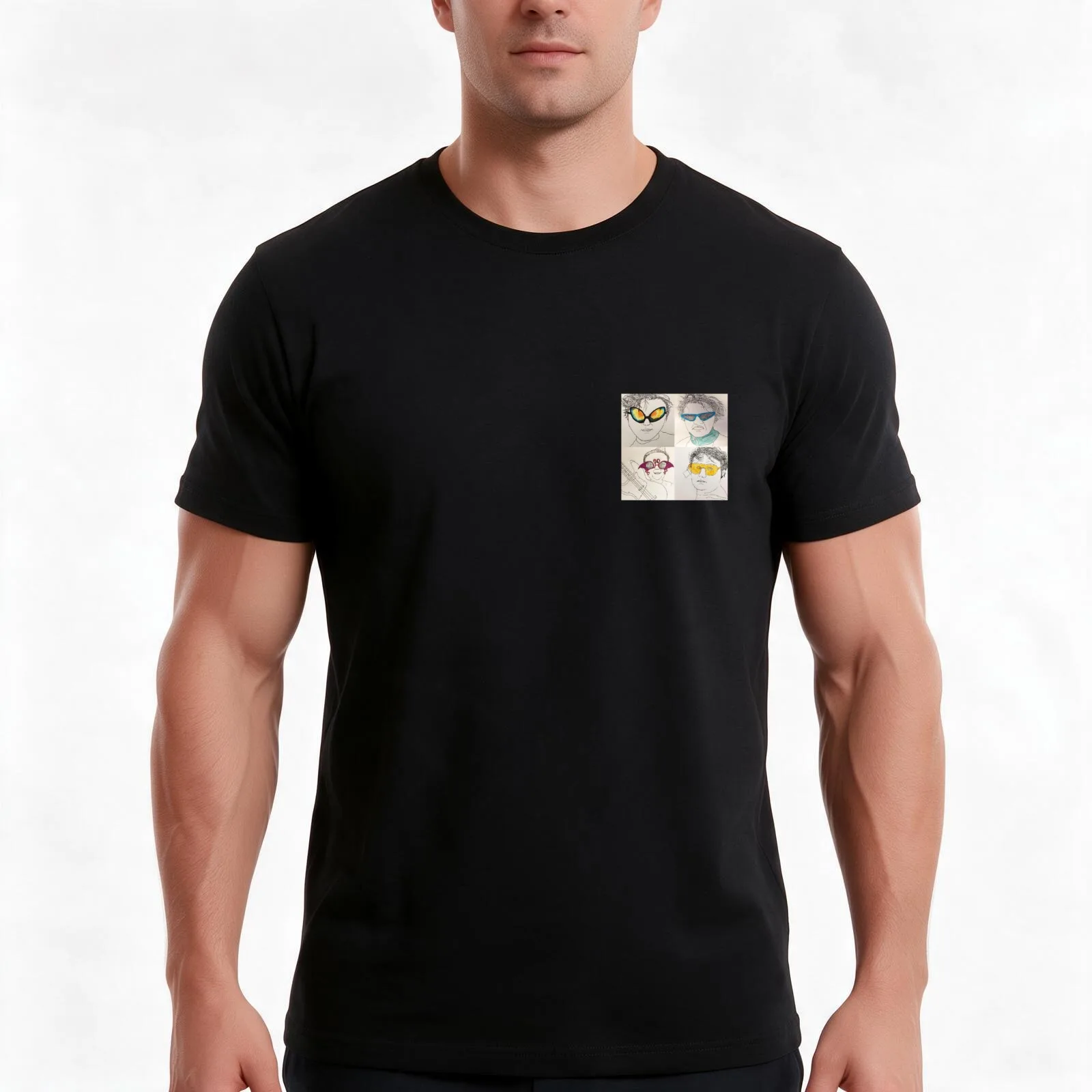 Lewis Capaldi Glasses T-Shirt, Summer Casual Cotton Tee, Oversized Streetwear Tops, Vintage Graphic Print, Unisex Men Women