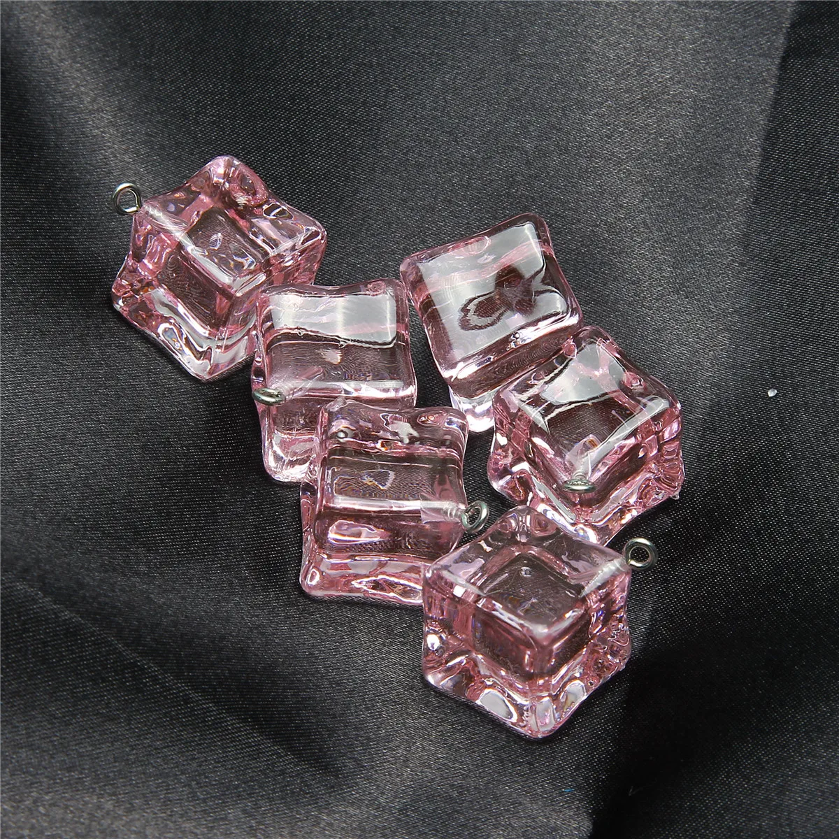 10pcs fake ice cubes acrylic simulated ice cubes transparent square plastic ice particles diy jewelry treasure archaeological ge