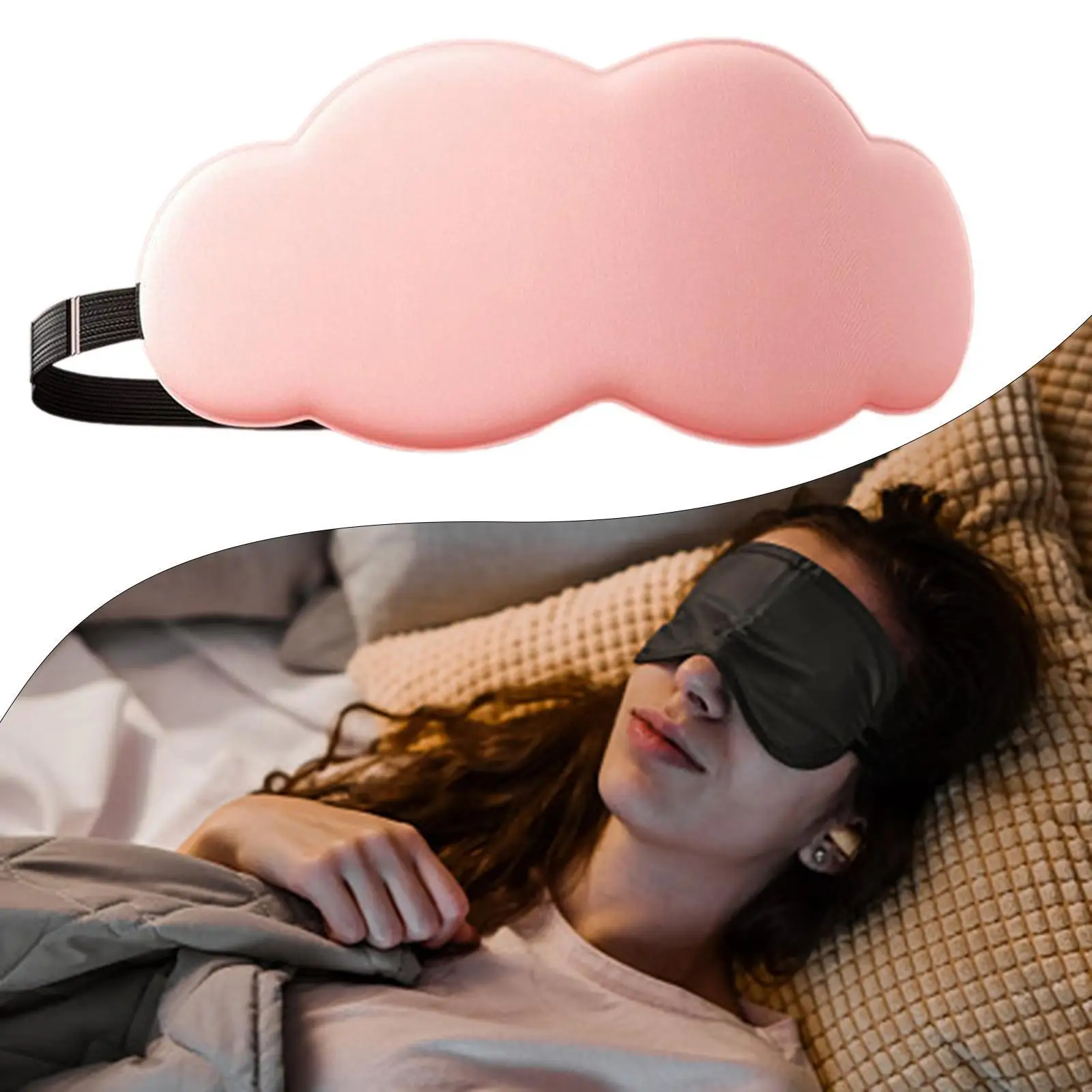 Sleep Mask Ice Silk Eye Mask Gift 3D Contoured Soft Comfortable Eyeshade Eye Cover for Car Birthday Trip Plane Sleeper