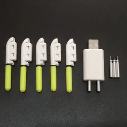 5 pcs/lot Electronic Light Stick With 5 Rechargeable battery cr322 cr425 Clip on Fishing Rod  Waterproof Lamp Night Fishing J525