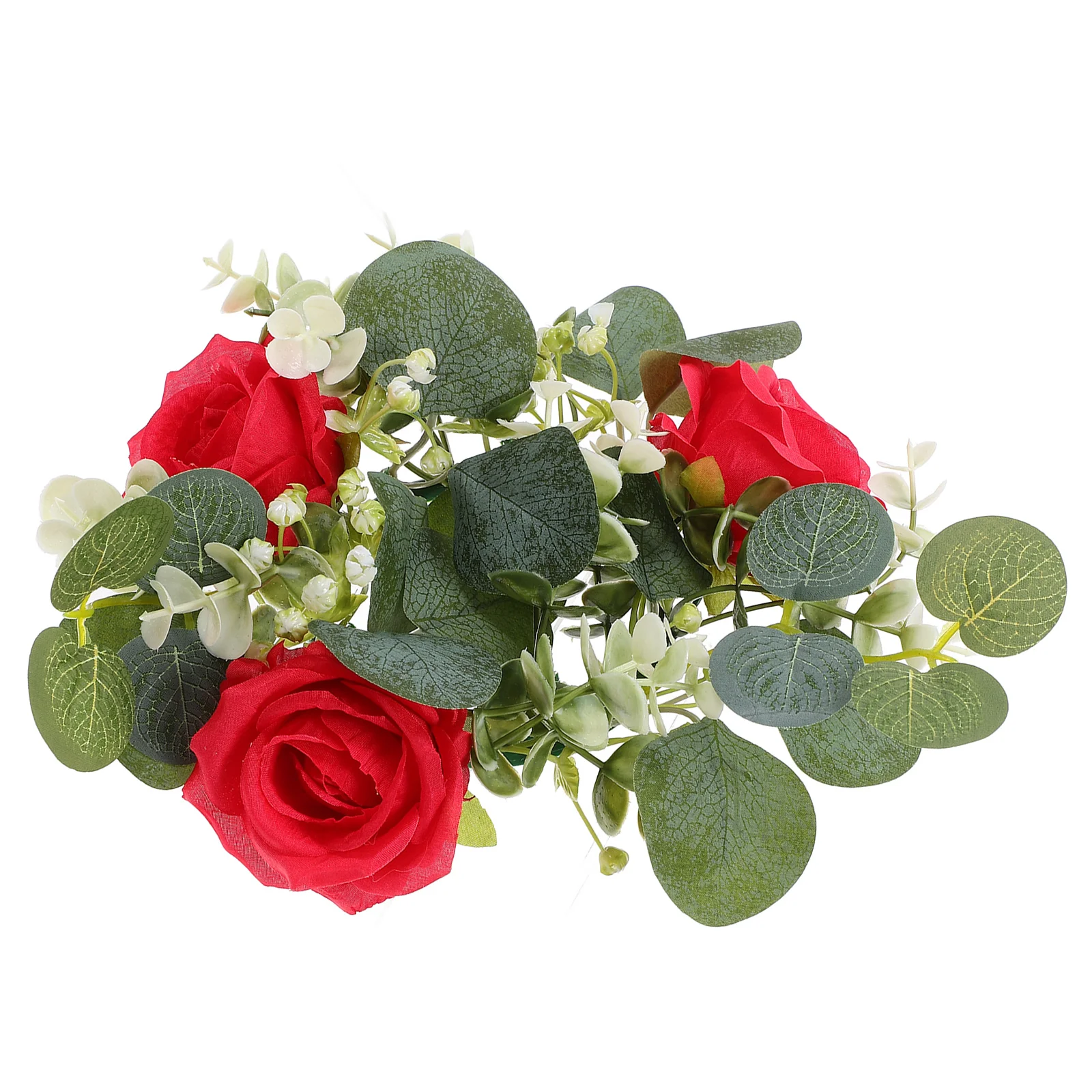 خاتم ورد صناعي صغير محاكاة زهرة ديكور لزفاف المنزل عنبر حفلة الجدول قطعة مركزية الأزهار