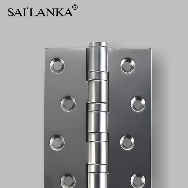 SAILANKA Brass Thick Bearing Hinges Light Luxury Gray Solid Mute Cabinet Door Hinge with Screw Furniture Hardware Accessories