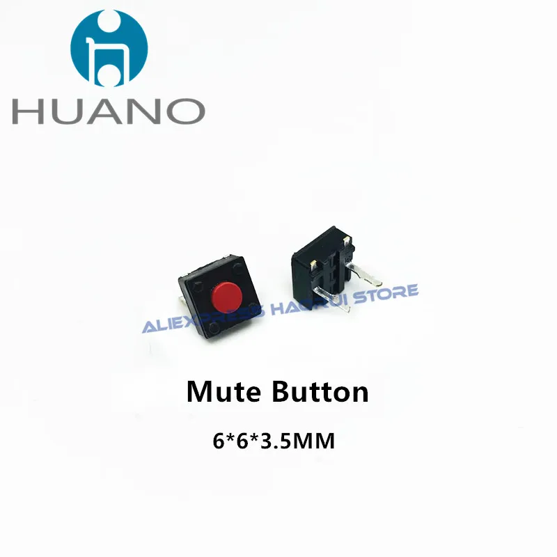 HUANO Mute Micro Switch 6*6*3.5/4.3/5/5.5/5.7/6/7.3/9.5mm interruttore silenzioso quadrato irless/wired mouse DIP microinterruttore pulsante tattile