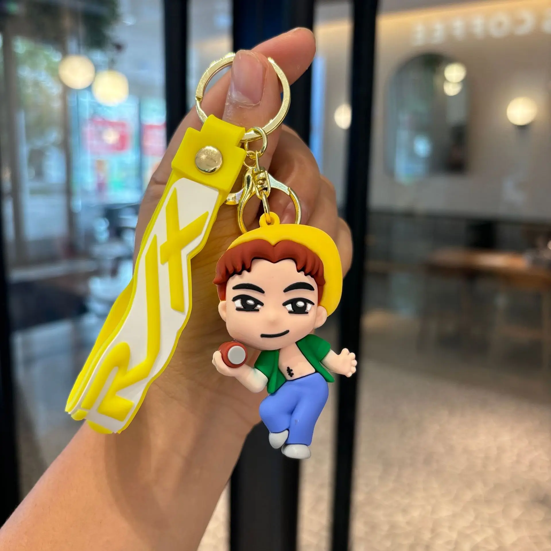 1-6PSC Neue PVC Weiche Gummi Hexe Jäger Schlüsselbund Rosa Prinzessin Spielzeug für Mädchen Grenzüberschreitende KPOP Zubehör Geschenk Großhandel