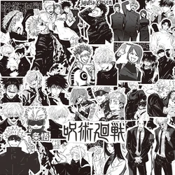 10/30/65pcs Black White Jujutsu Kaisen Anime Stickers DIY Computer Phone Case Diary Cool Cartoon Vinyl Decoration Sticker Decals