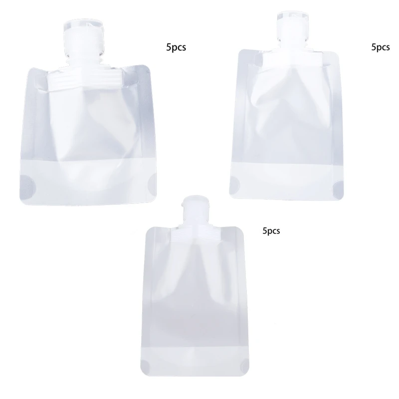 

5Pcs Refillable Lotion Bag Clear Squeezeable Gel Hand Sanitizer Container Dropship