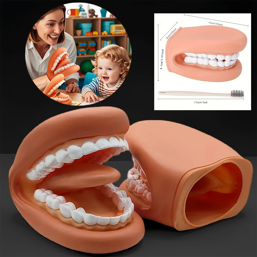 

Стоматолог, обучающий мощный рот, стоматологическая модель, ручная кукла, речевой с зубной щеткой, детская развивающая игрушка с гибким язычком