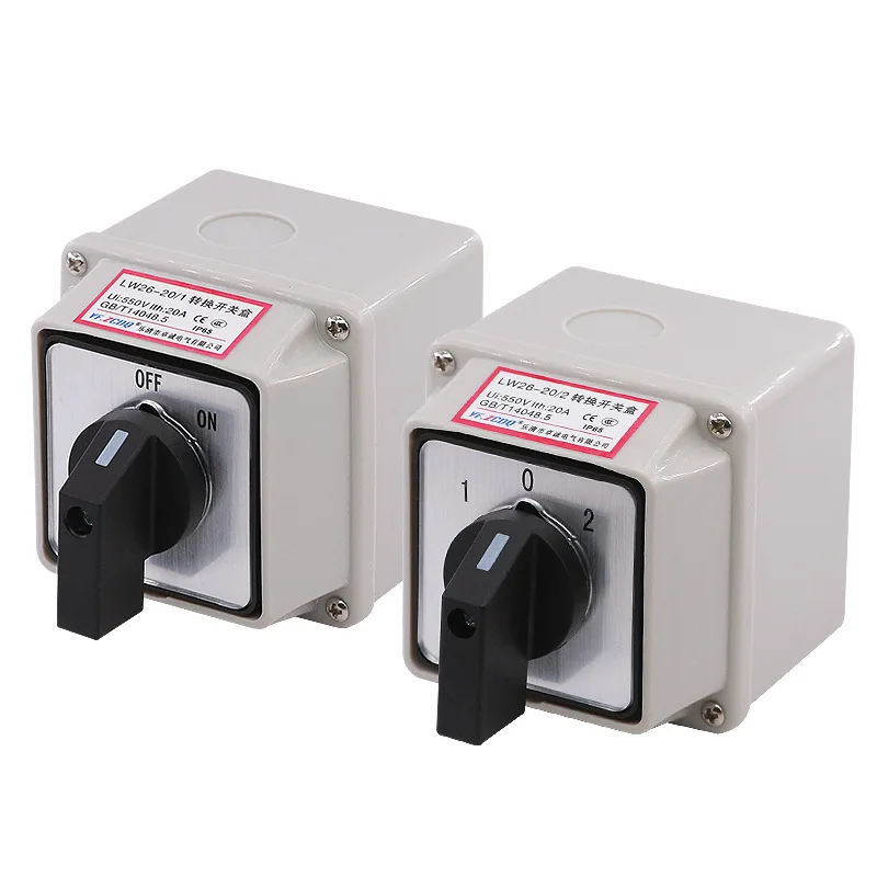 

20A/25A rotary cam conversion switch 110V-380V 4 terminals 8 terminals 12 terminals with waterproof box