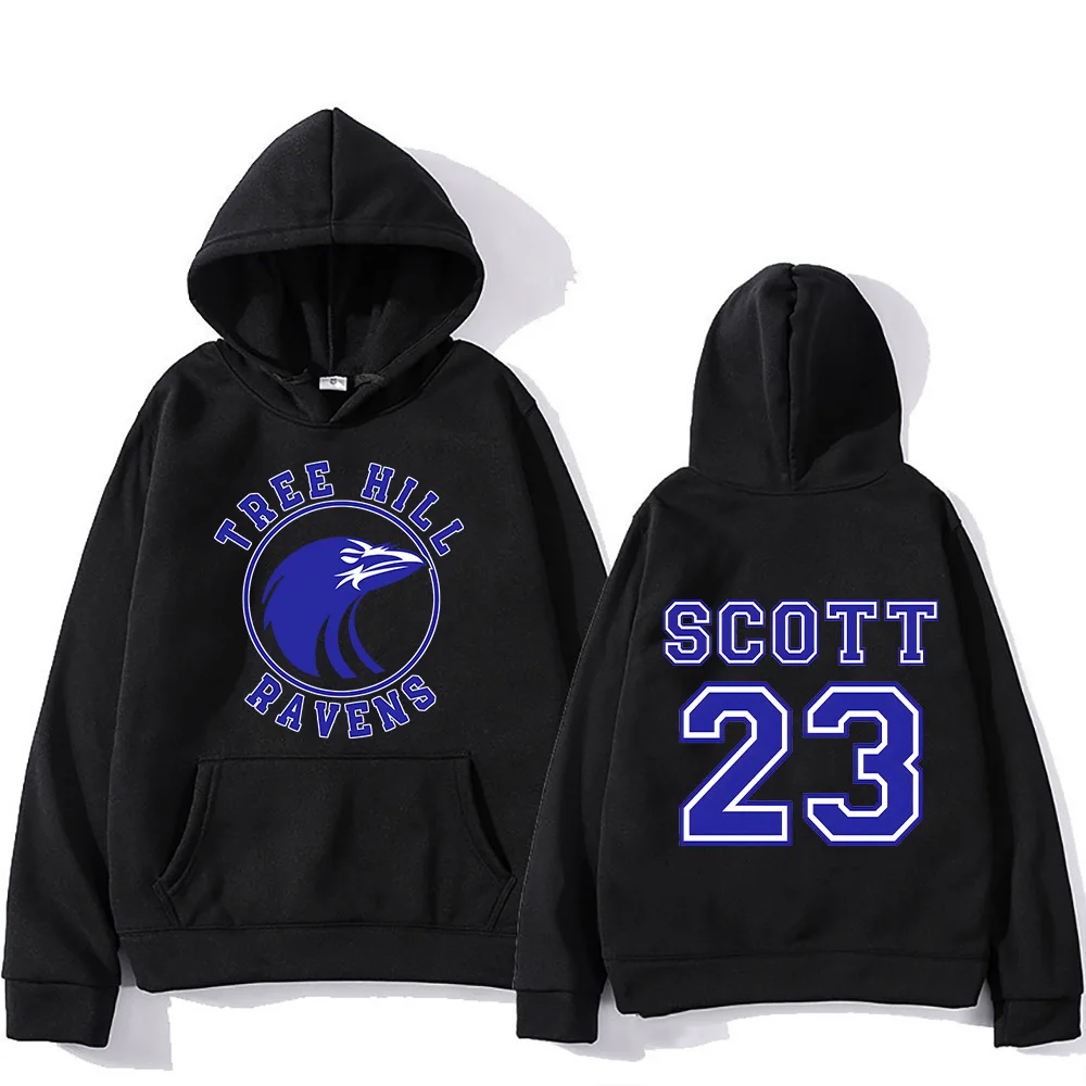 Tree Hill Ravens Scott 23 Hoodies Basketball Fans Sweatshirts Autumn Winter Loose Pullover Unisex High Street Sportswear Clothes