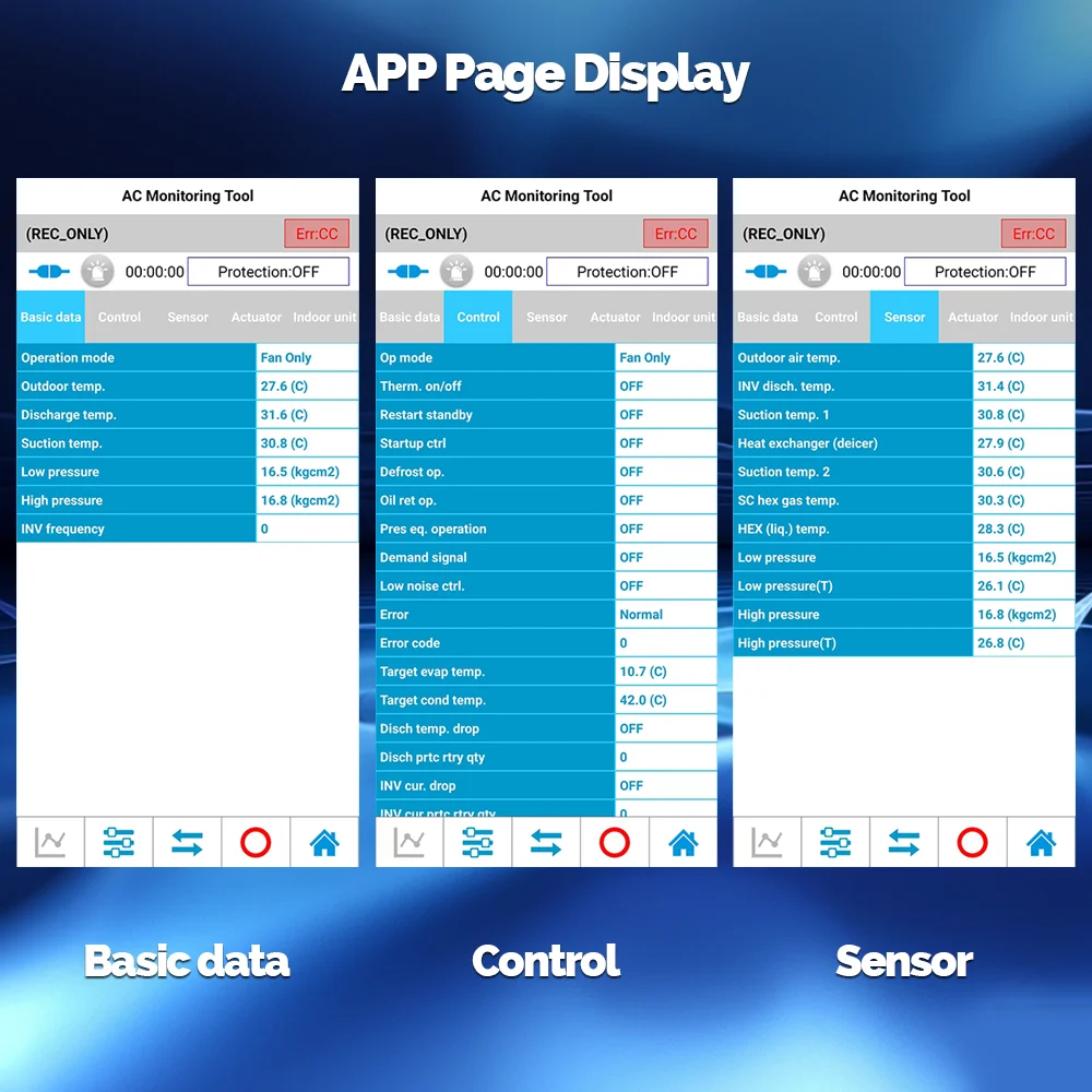أدوات التشخيص واي فاي بلوتوث خدمة Dchecker لنظام Daikin VRV Skyair RA IOS Skygeek Trouble اطلاق النار 999172T 999187T