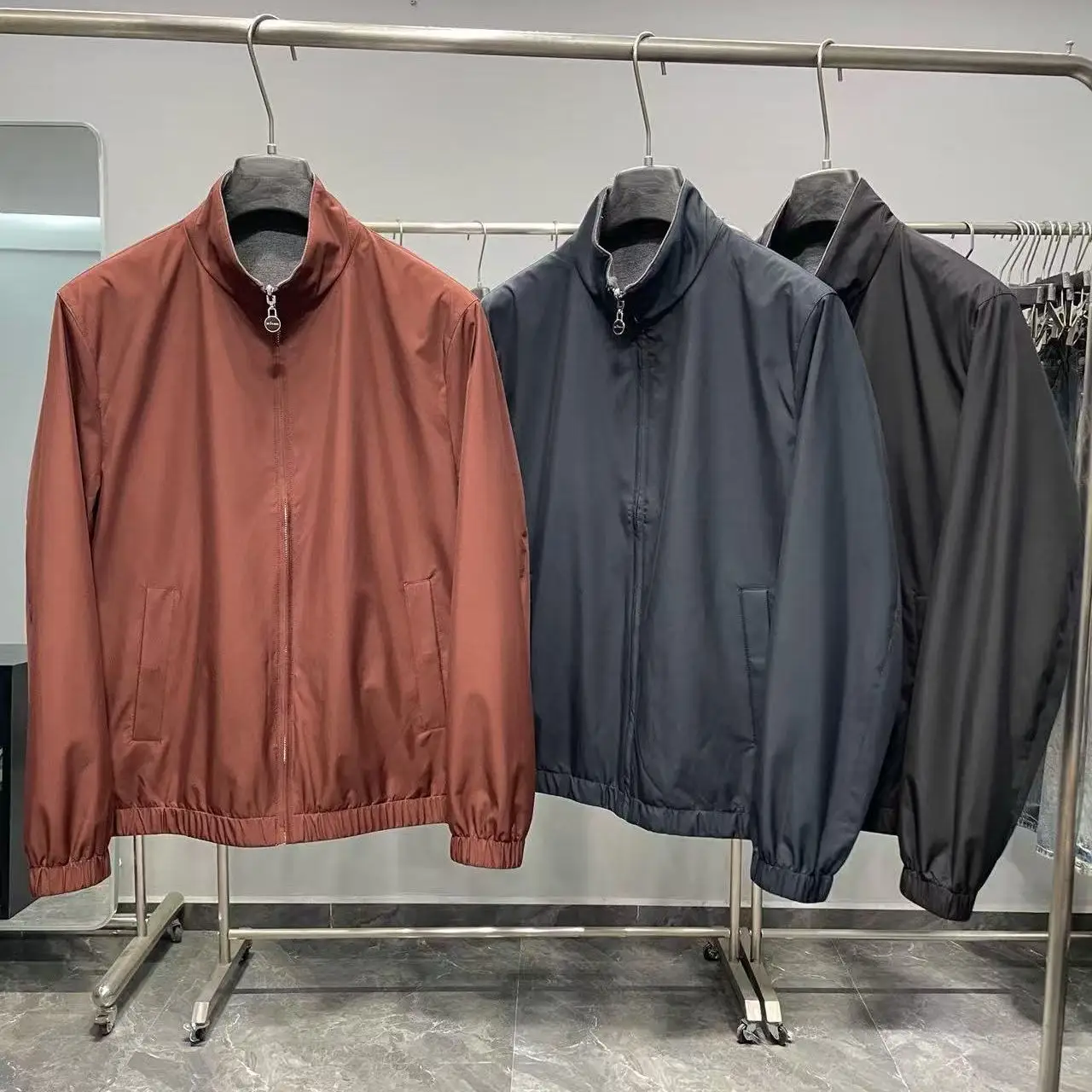 

Итальянский Kiton, осенне-зимняя новая модная повседневная куртка в старом денежном стиле с воротником-стойкой, мужская деловая куртка с длинными рукавами
