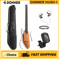 Donner HUSH-I Intelligent Silent Guitar Travel Portable Detachable Folk Headless Wooden Guitar