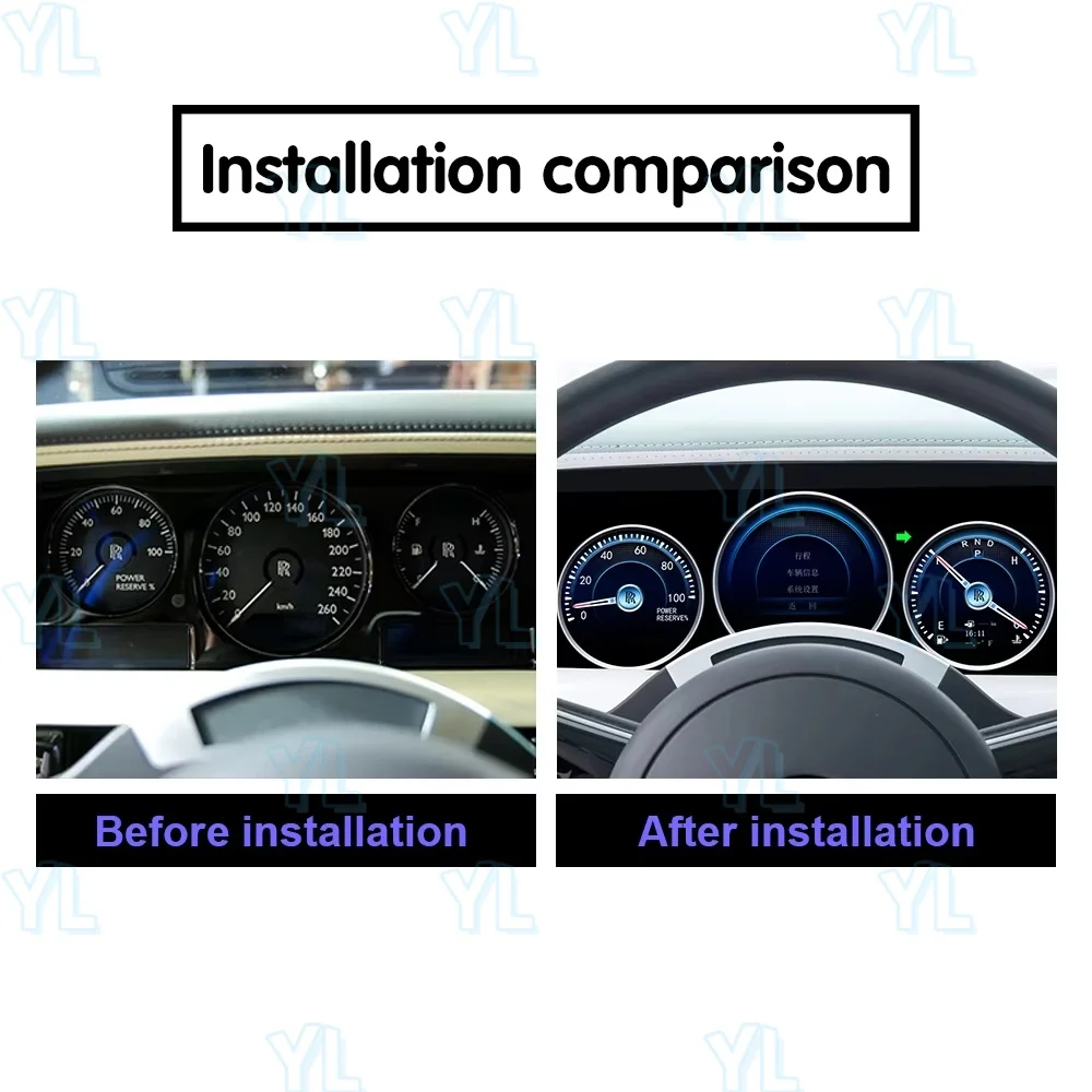 NEW RHD LCD Car For Rolls-Royce Phantom Family 2004 -2013 Digital Cluster Speedometer Dashboard Instrument Panel Display